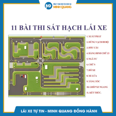 11 bài thi sát hạch lái xe ô tô